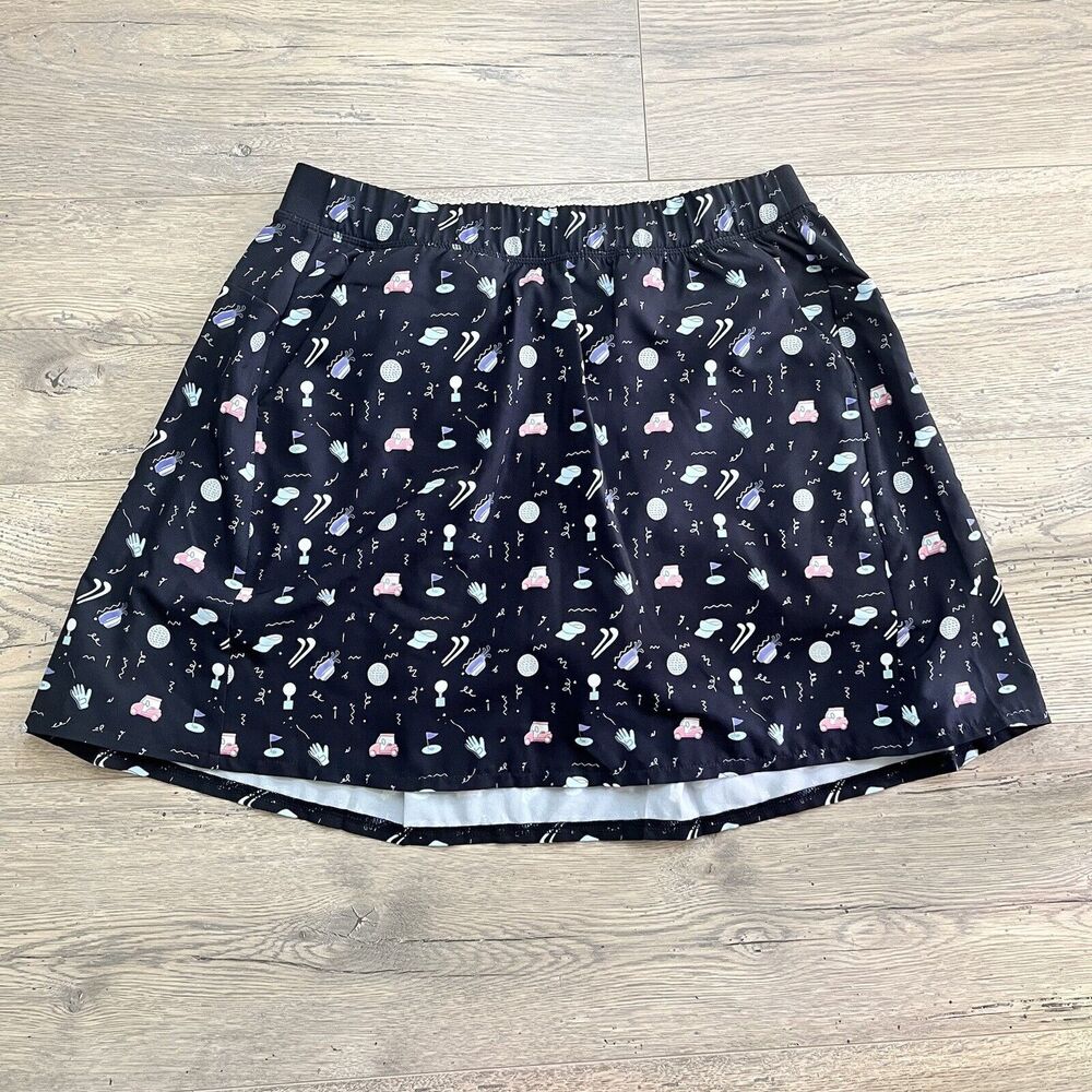 KYODAN Golf Activewear Skirt Skort Gold Print Size P/S